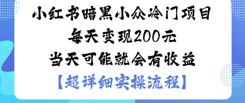 项目介绍：藏在小红书角落的情感生意，每单的价格2-5张不等，最多的时候一天能完成3-4单！我们贩卖的不是文字，而是情感支持！如果你现在迷茫不防看看这篇视频！希望可以帮到大家，很少人去做的一个情感类赛道，交付成本20分钟，手把手教你如何去做，每月9000+的一个收益