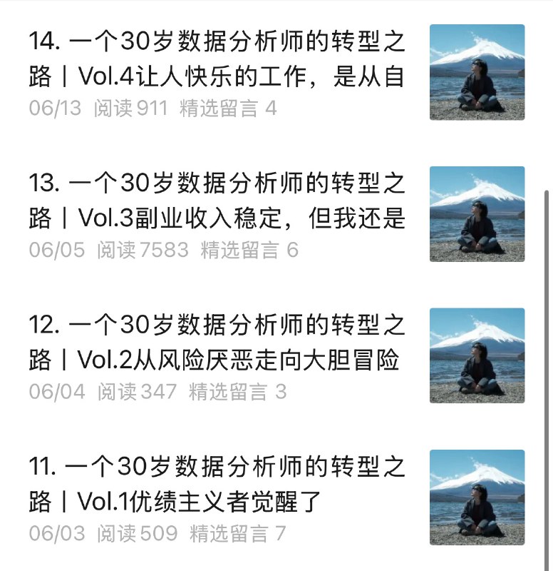 笑死，继我的转型故事系列第3篇发完一个月后起量，现在这篇没什么推荐流量后，第4篇开始起量了……万字长文，改为连载发布，一鱼多吃，yyds！！！