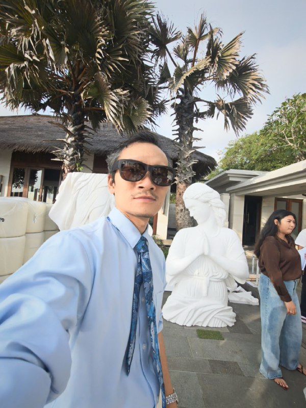 工作结束，夕阳美景