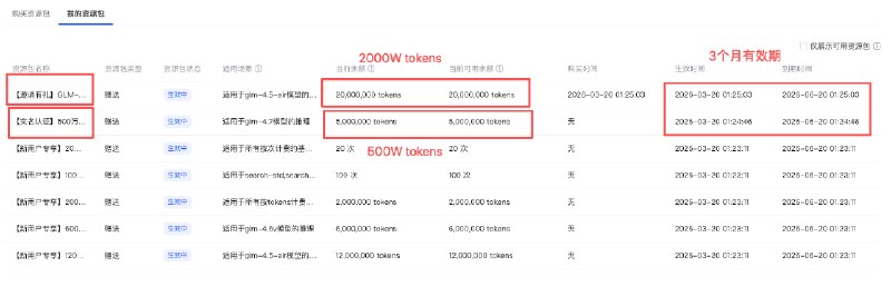 智谱太大方了点！新用户受邀注册送2500W免费tokens，实测有效🤓通过我的邀请链接注册即可获得 2000万Tokens 大礼包：